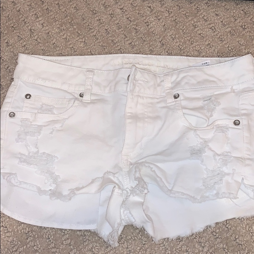 white jean shorts